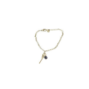 Women's Unbranded Silver Tone Lacrosse Stick Charm Bracelet One Size